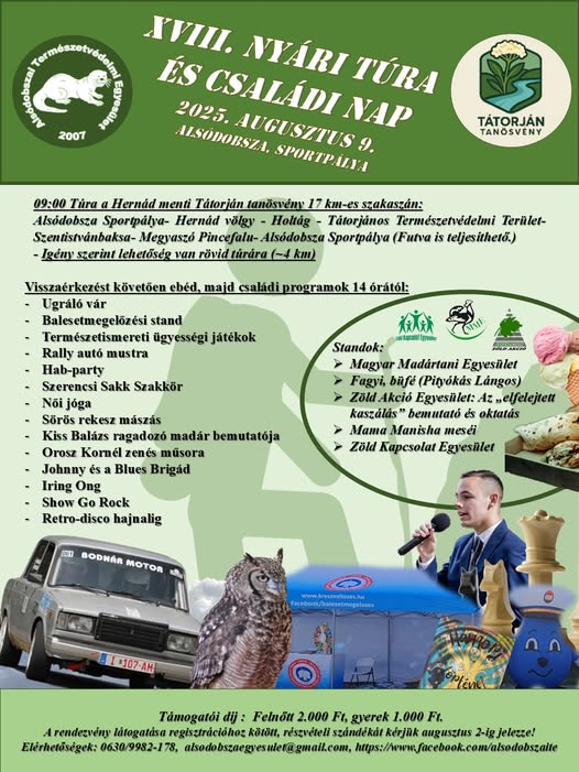 ATE Nyári túra és Családi nap plakátja